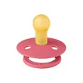 Пустушка Studio Colour Latex Round (кругла) Block – Coral / Baby Pink 0-6 міс. — Photo 1