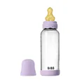 Скляна дитяча пляшечка BIBS Glass Boheme Baby Bottle Round Latex 1 pack 240 мл Medium Flow (середній потік) Violet Sky
