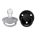 Соска пустушка BIBS De Lux Silicone Round (кругла) – Cloud/Black (2 в упаковці) 0-36 міс.