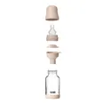 Скляна дитяча пляшечка BIBS Glass Baby Bottle Round Silicone 1 pack 120 мл Slow Flow Baby Blue — Photo 2