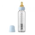 Скляна дитяча пляшечка BIBS Baby Glass Bottle повний комплект 225 мл – Baby Blue