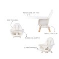 Стілець для годування Childhome Evolu ONE.80° з бампером - natural/white — Photo 15