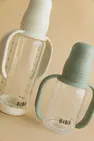 Скляна дитяча пляшечка BIBS Glass Baby Bottle Round Silicone 1 pack 240 мл Medium Flow (середній потік) Baby Blue — Photo 2