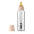 Скляна дитяча пляшечка BIBS Baby Glass Bottle повний комплект 225 мл - Blush