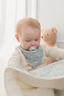 Пустушка BIBS x Liberty De Lux Silicone Round (кругла) Onesize – Eloise Baby Blue / Ivory Mix (2 в упаковці) 0-36 міс. — Photo 3