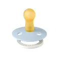 Соска пустушка BIBS Colour Latex Round (кругла) – Baby Blue GLOW (світиться в темряві) 0-6 міс.