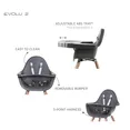 Стілець для годування Childhome Evolu 2 з бампером natural/anthracite, арт. CHEVOCHNA — Photo 2