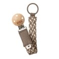 Тримач для пустушки BIBS Pacifier Clip Braided Dark Oak