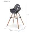 Стілець для годування Childhome Evolu 2 з бампером natural/anthracite, арт. CHEVOCHNA — Photo 3
