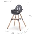 Стілець для годування Childhome Evolu 2 з бампером natural/anthracite — Photo 3