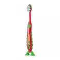 Зубна щітка Brush-Baby FlossBrush (3-6 років) Динозавр, на ніжці-липучці (подвійна упаковка) — Photo 1