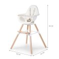 Стілець для годування Childhome Evolu ONE.80° з бампером - natural/white — Photo 14