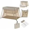 Ліжечко-манеж Lionelo ALICE BEIGE OLIVE — Photo 1