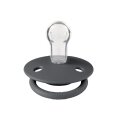 Соска пустушка BIBS De Lux Silicone Round (кругла) – Iron 0-36 міс.