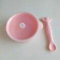 Силіконова тарілка (миска) з кришкою Cream Pink — Photo 4