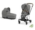 Коляска 2 в 1 Cybex Mios 4.0 Pearl Gray на шасі Chrome Brown