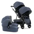 Дитячий візочок для двійні NUVO Pram Blue Slate — Photo 4